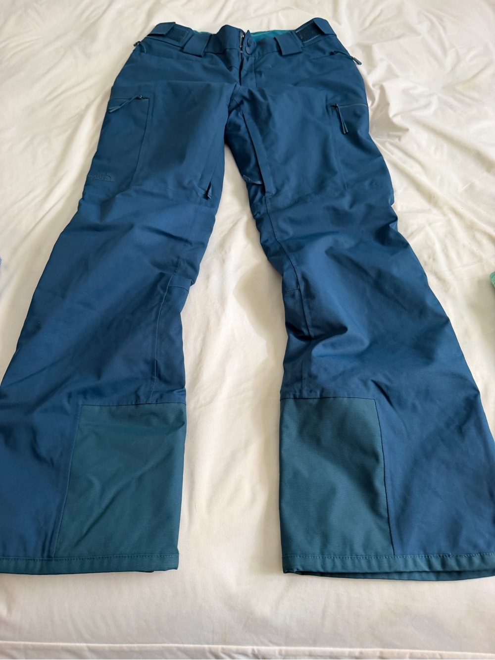 The North Face Women's Teal Blue Cargo Snow Pants